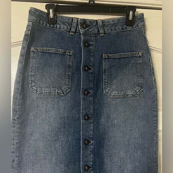 Pilcro Denim Buttondown Pencil Skirt Size 8 - Picture 7 of 11